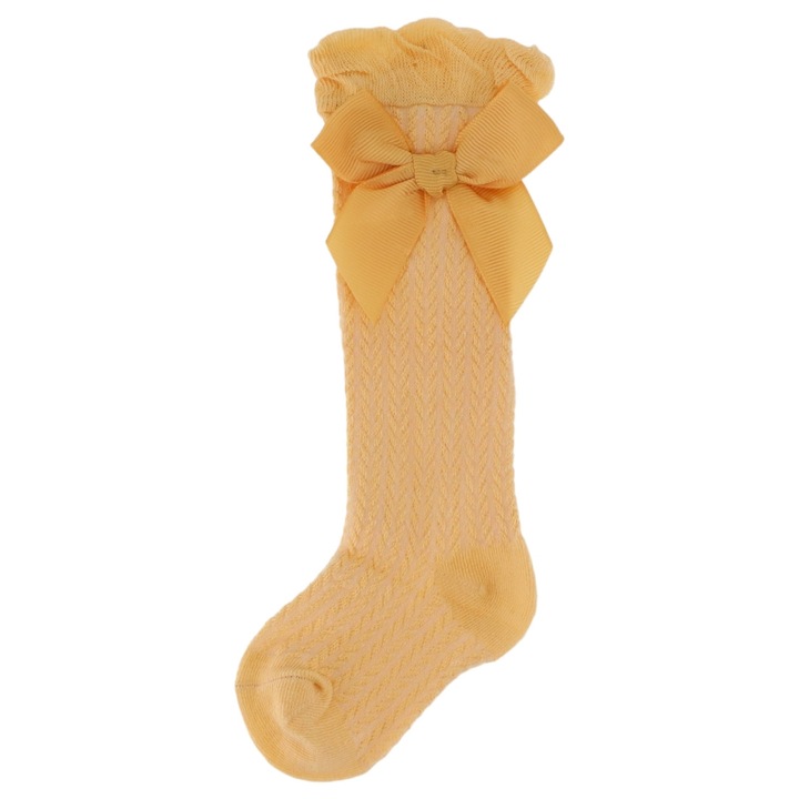 Дълги детски чорапи, 95% памук, Funda, NO369, 12-18 месеца, Жълти