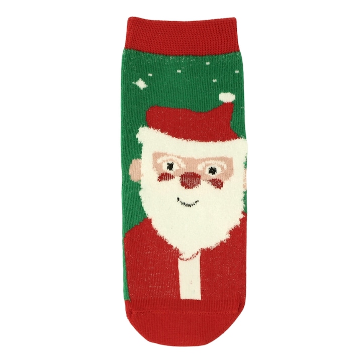 Детски дълги чорапи, Коледа, 95% памук, Безшевни, NO5447, 32-35 EU, Многоцветни