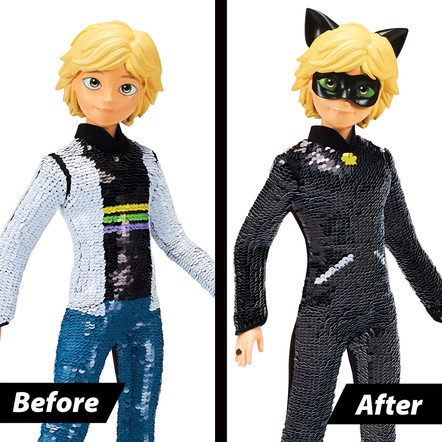 Boneco Miraculous-Cat Noir 55 cm -Unidade - QUEENSLAND STORE