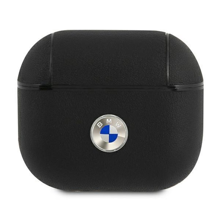 Fejhallgató védőburkolat, BMW, AirPods 3-hoz, bőr, fekete