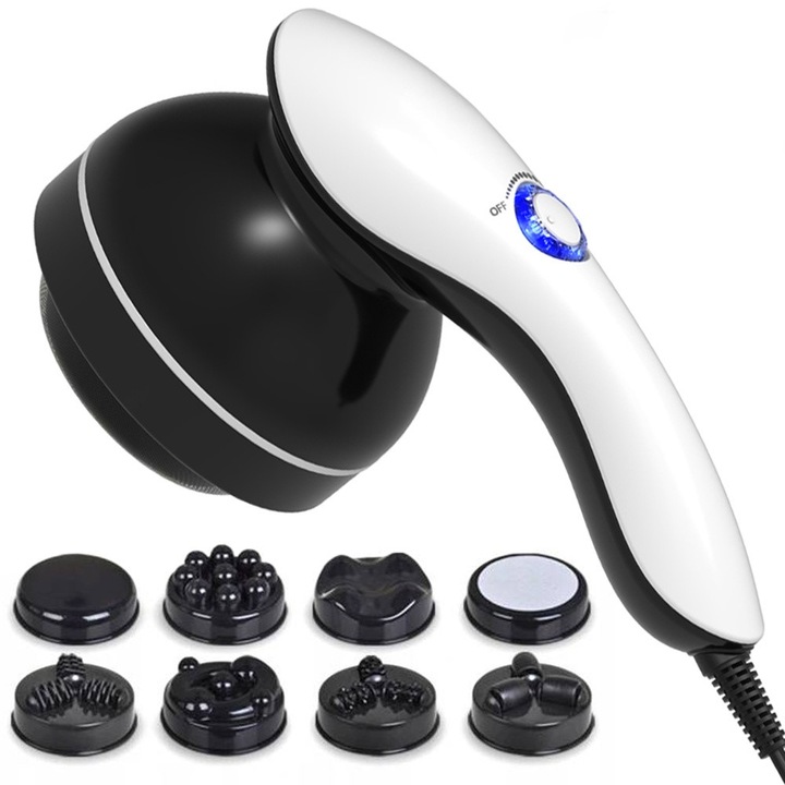 Aparat de masaj 9in1, 24089, ABS, Infrarosu, 28W, Alb/Negru