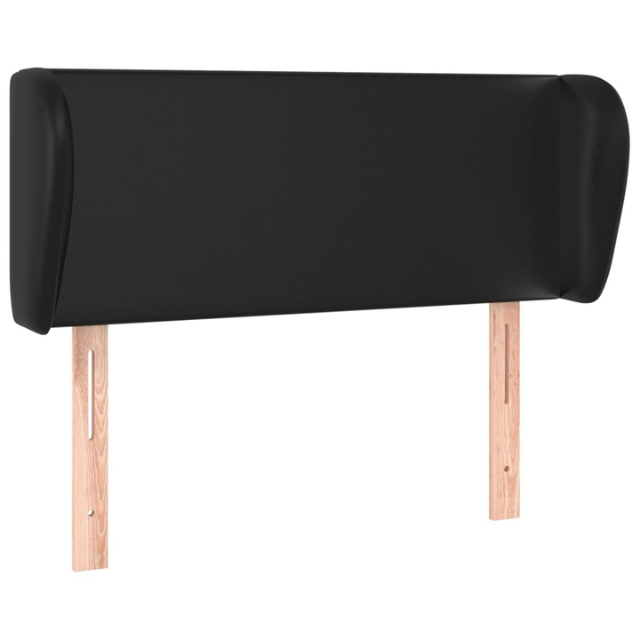 Tablie de pat vidaXL, cu aripioare, negru 83x23x78/88 cm, piele ecologica, 5.85 kg 3116936