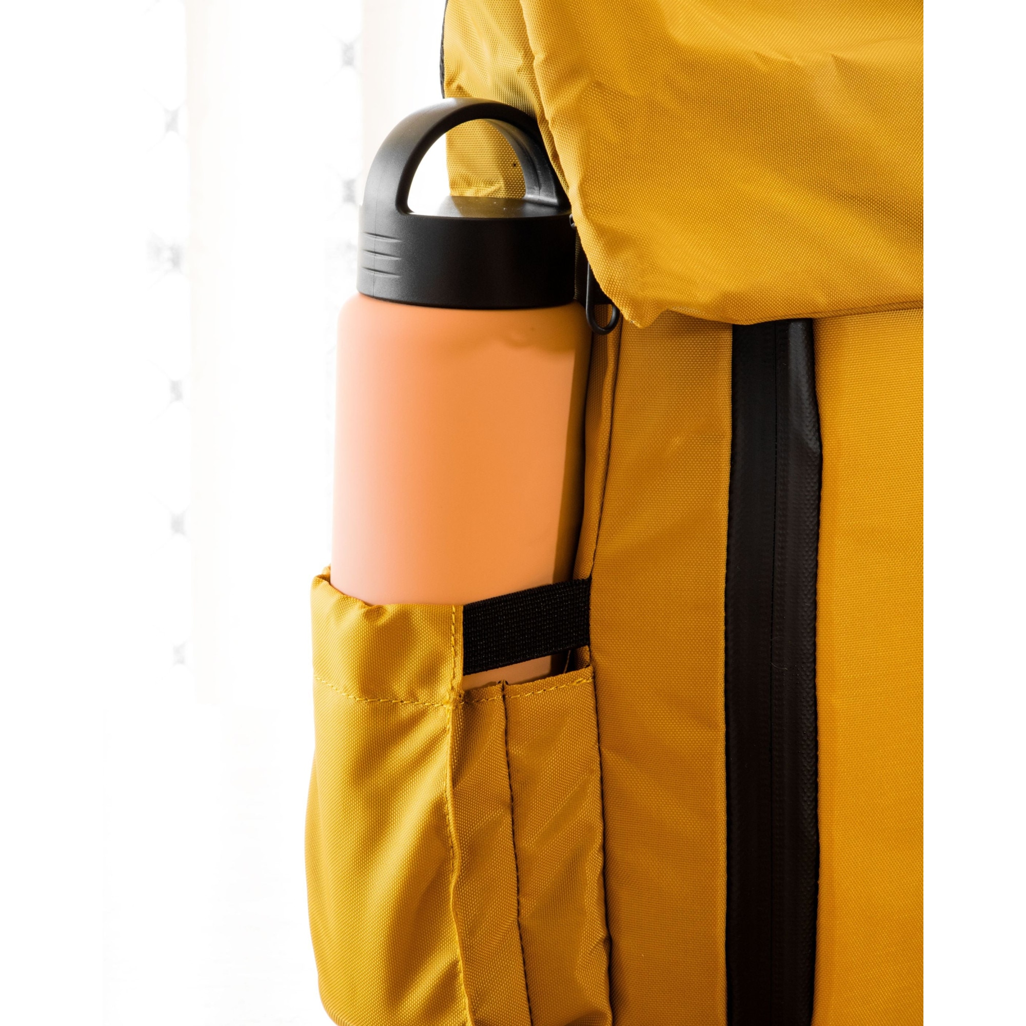 Rucsac rulant, Dingbats, 25 L, 15 inchi, Durabil, Unisex, Galben/Negru