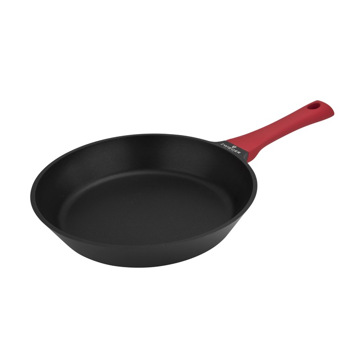 Тиган 28 см, Zwieger, Алуминий, Черен/Червен