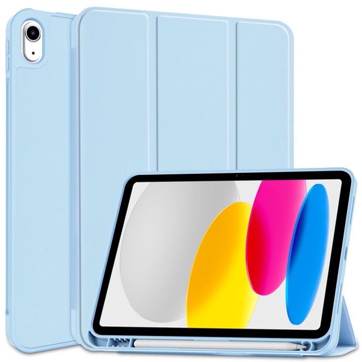 Калъф fixGuard Active Smart Cover, PenSlot за Apple iPad 10, 2022, 10.9", Sky Blue