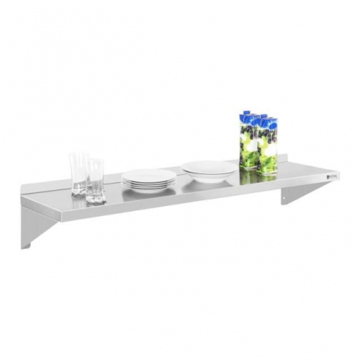 Royal Catering polc, rozsdamentes acél, 120 x 30 cm, ezüst