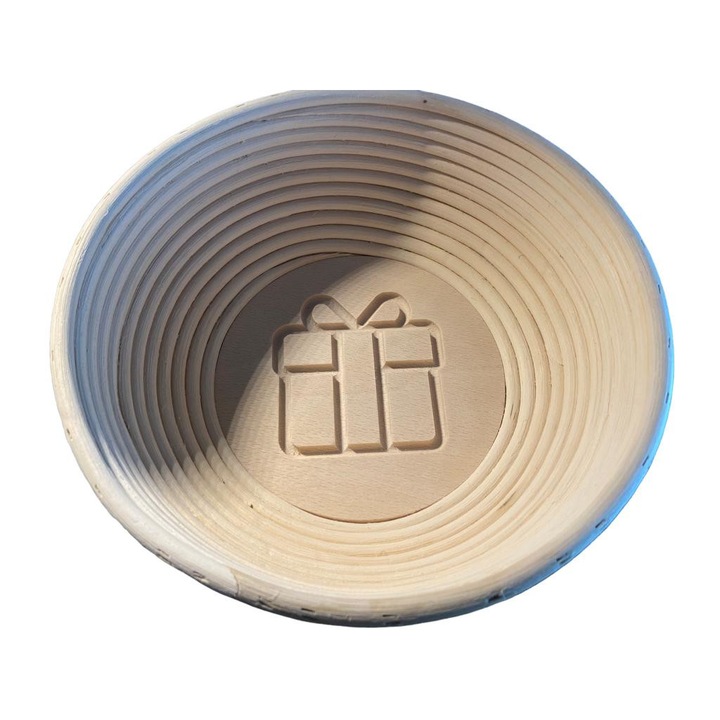 Cos de rachita pentru dospit, rotund 220x90 mm, cu model GIFT