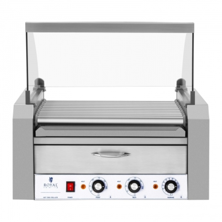 Aparat hot-dog Royal Catering, Inox, 2600 W, Argintiu