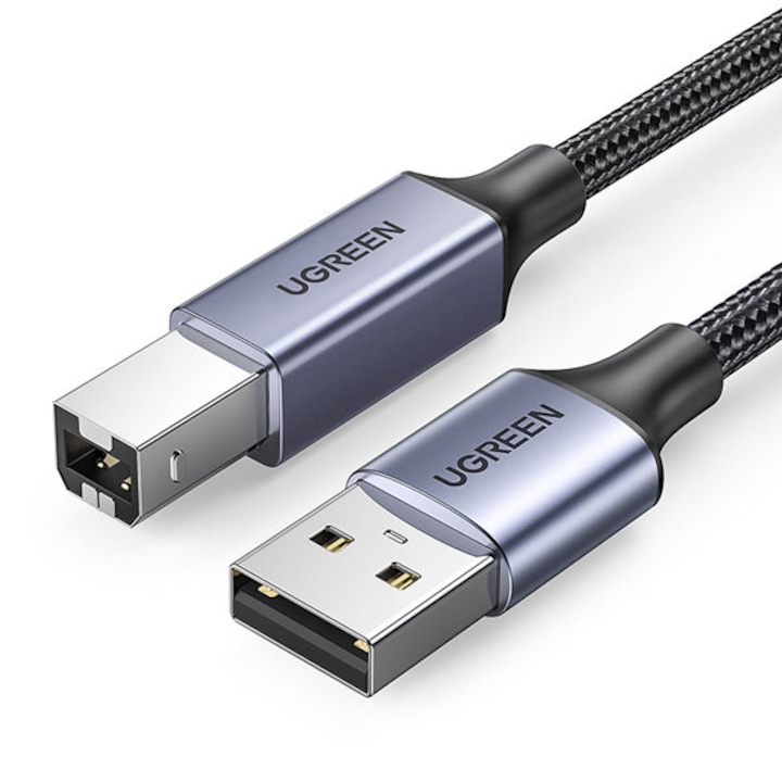 Cablu de imprimanta USB tip B Ugreen (mascul) - USB 2.0 (mascul) 480 Mbps 5m negru (US369 90560)