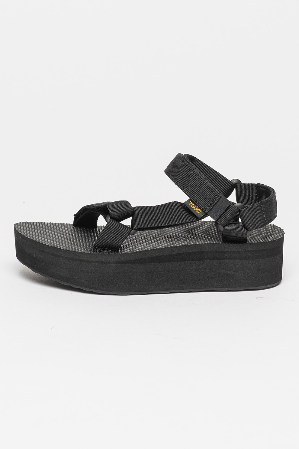 Teva, Sandale wedge din material textil cu velcro Universal, Negru, 8