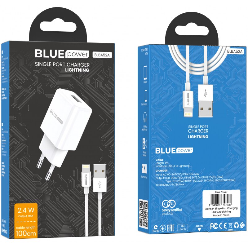 Комплект мрежово зарядно устройство BLUE Power Network Charger, BLBA52A