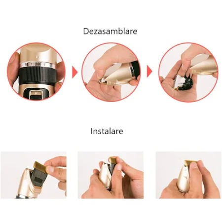 Aparat de tuns Aorlis, lama ceramica reglabila, wireless, 8200 rpm, pentru caini, pisici, ovine