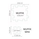 Комплект килим тип пъзел, Muffik, 11 елемента, многоцветен