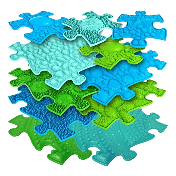 Covoras ortopedic senzorial puzzle Set pentru baieti