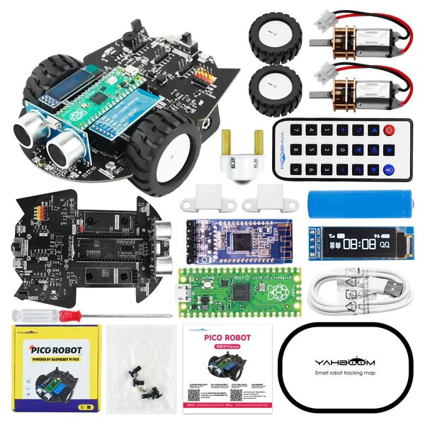 Robot educational STEM cu placa Raspberry Pi Pico - eMAG.ro
