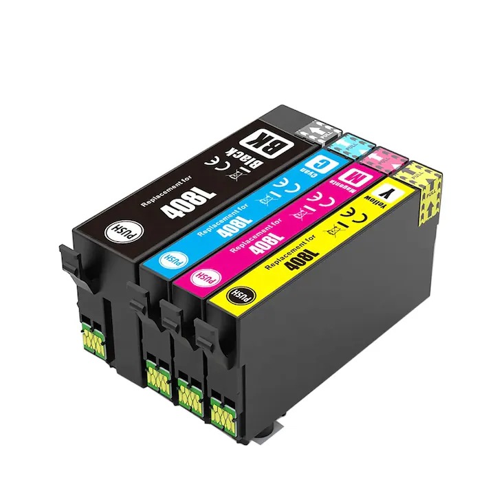 Set 4 cartuse compatibile Epson T408XL Black, Cyan, Magenta, Yellow, pentru Workforce Pro WF-C4310DW WF-C4810DTWF