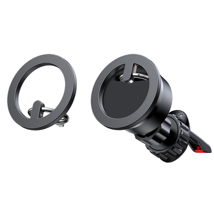 Set Suport Auto + Suport prindere tip Inel pentru Telefon, F15, Black