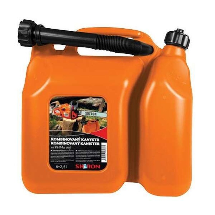 Canistra combinata pentru ulei si benzina Strend Pro Sheron, capacitate 5L, cu prelungitor, din plastic