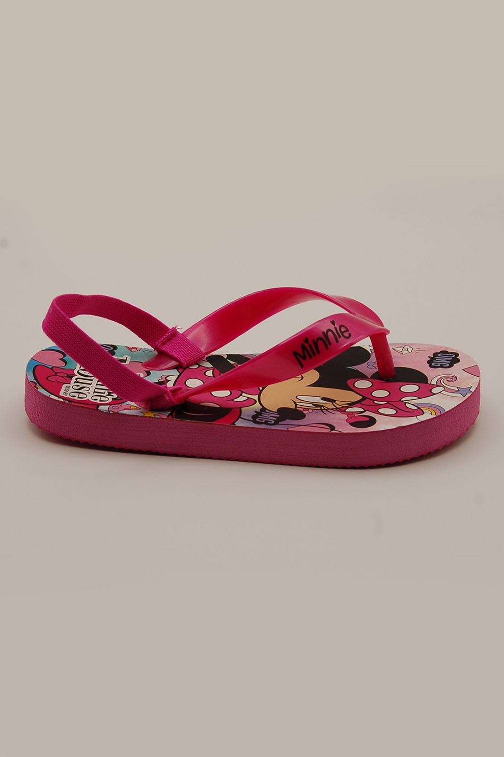 Walt Disney, Sandale slingback cu Minnie-Mouse, Fucsia, 26 EU