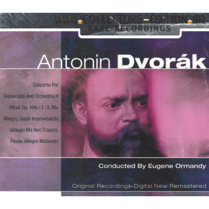 Dvorak - Concerto For Violoncello And Orchestra H Minor Op.104, Concerto For Cello And Orchestra In B Minor Op.104 / Mstislav Rostropovich, Czech Philharmonic Orchestra, Vaclav Talich; Gregor Piatigorsky, Philadelphia Orchestra, Eugene Ormandy CD