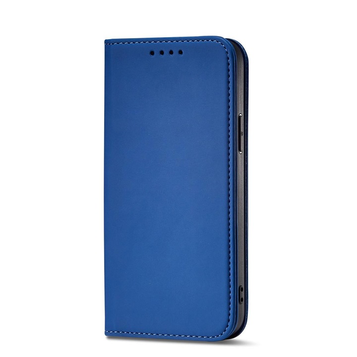 Magnet Card Case for pentru Iphone 12 Pro cover card wallet card stand blue