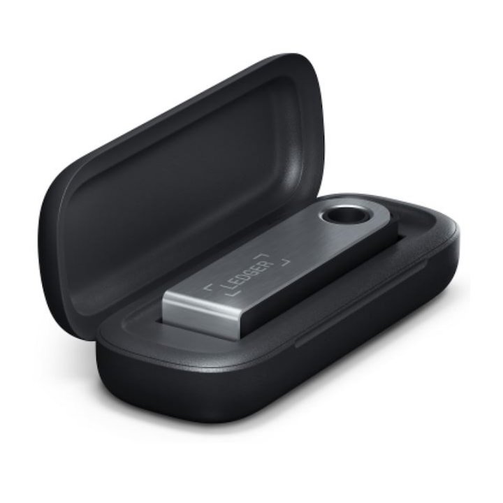 Ledger Nano S Plus elektronikus pénztárcavédő tok, ideális a digitális érmék biztonságához, Fekete