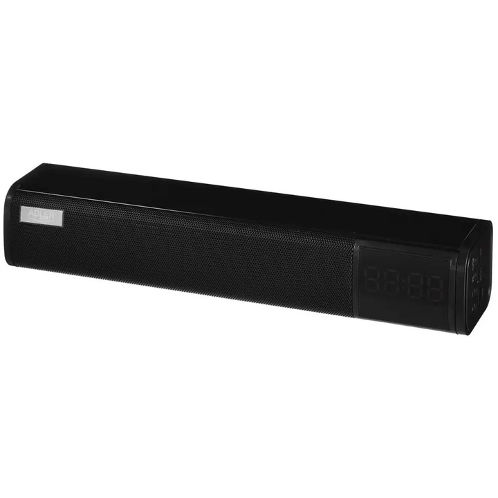 Difuzor Cu Alarma, Adler, Ad 1191, Bluetooth 5.0, Putere Difuzor 2 X 5W, Baterie 1200 Mah, Executie De Inalta Calitate, Negru