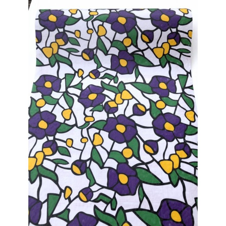 Folie autoadeziva PVC vitraliu transparent pentru geam 21-2205 45cm x 2m