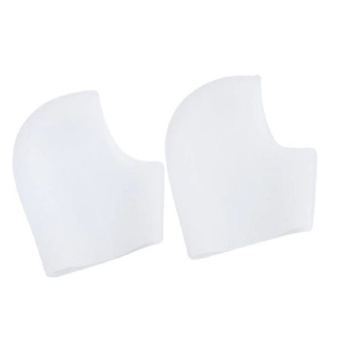 Set 2 bucati suport corector ortopedic pentru calcaie, Silicon, alb universala, unisex