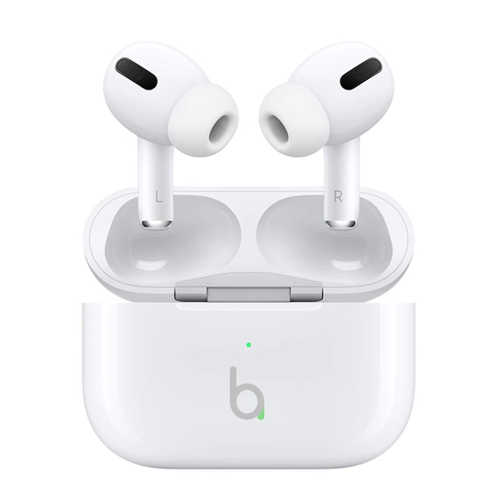AirBeats Pro 2 fülbe helyezhető Bluetooth fejhallgató, HD audio, Dual HD True Stereo, AirPods típus iPhone és Android készülékkel kompatibilis, fehér