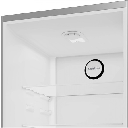 Combina frigorifica Beko B1RCNA364XB, 316 l, No Frost, AeroFlow, XXL Bottle holder, MaxStore, Clasa E, H 186.5 cm, Metal Look