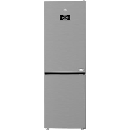 Combina frigorifica Beko B5RCNA365HXB, 316 l, No Frost, AeroFlow, HarvestFresh, Clasa D, H 186.5 cm, Argintiu