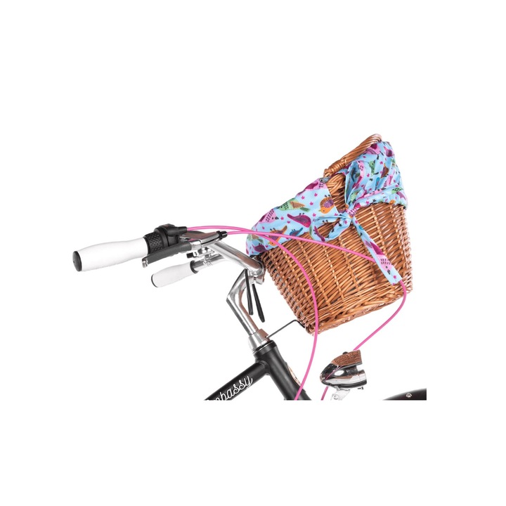 Husa cos bicicleta Birds, Embassy, Poliester, 55x38 cm, Alb