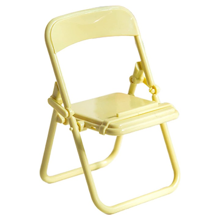 Suport telefon de birou, model “back to school”, galben, EFAYN