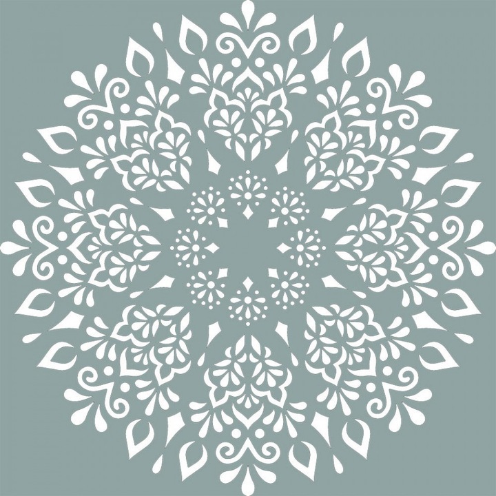 Sablon Refolosibil Mandala Happy 890*890mm, grosime 0.5mm; SP1748989