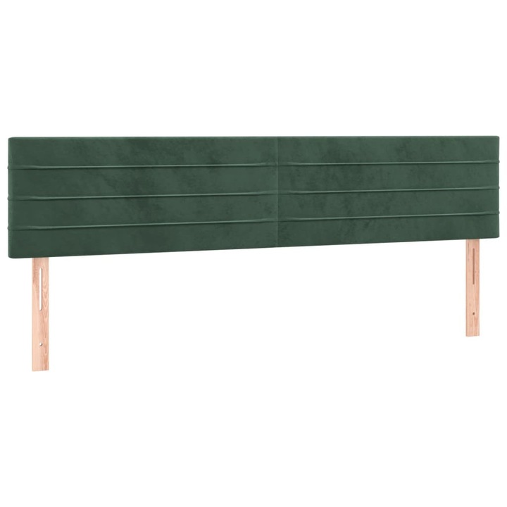 Tablii de pat vidaXL, 2 buc, verde inchis, 100x5x78/88 cm, catifea, 10.1 kg 346197