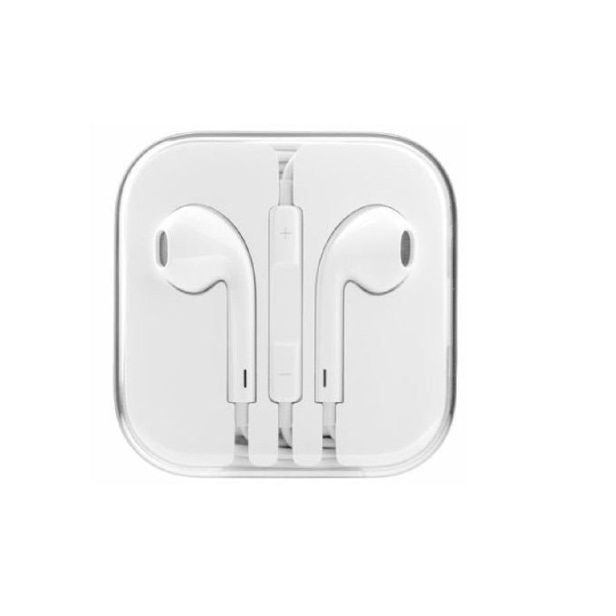 Casti in-ear cu microfon universale, iphone si samsung, alb