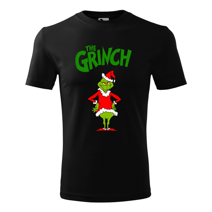 Tricou personalizat "Grinch 01", Negru, Marime 4XL