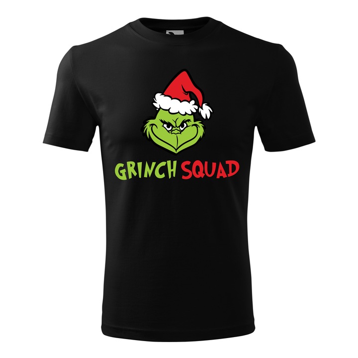Tricou personalizat "Grinch Squad", Negru, Marime 4XL