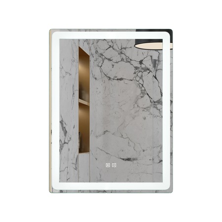 Oglinda baie cu iluminare LED 60x80cm, 3 Tipuri de Lumini, Buton Touch, Dezaburire, Intensitate Reglabila