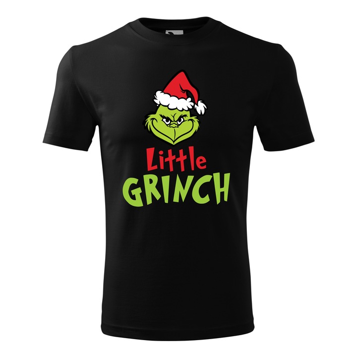Tricou personalizat "Little Grinch 01", Negru, Marime 4XL