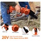 Juemel Mini láncfűrész M7042, 6 hüvelykes, 21 V, 1500 mAh, 2 lánc, narancs