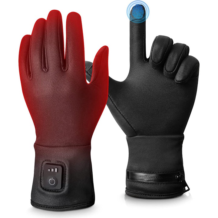 Manusi cu incalzire, Neosimply, baterii de 7.2 V, ideale pentru ski, hiking, bicicleta purtate ca undergloves sub manusile de iarna, marime XL