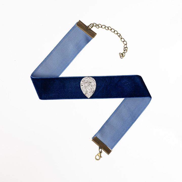 Choker Atractie Albastra, albastru