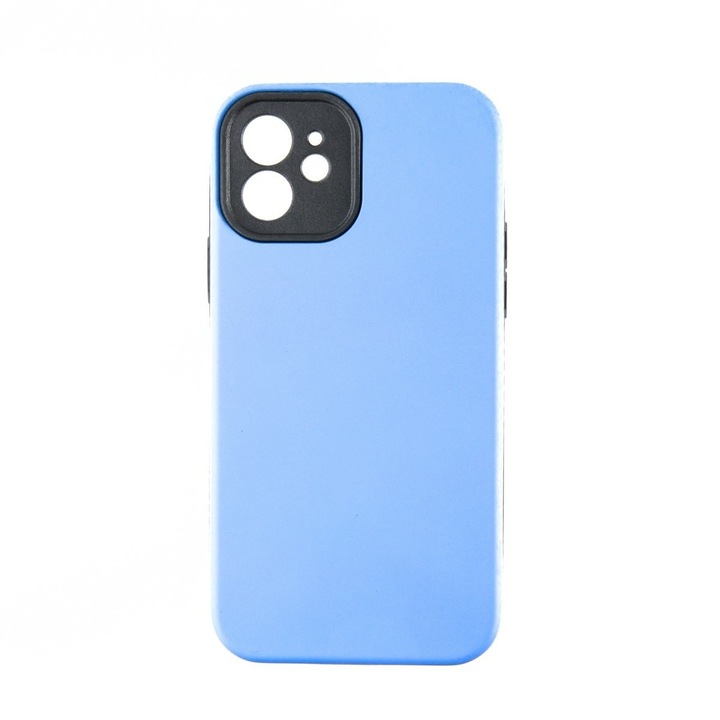 Capac Protectie Spate Colectia Colourful Compatibil Cu iPhone 12 - Albastru
