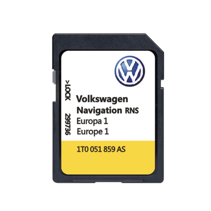 Card SD Volkswagen Harti Navigatie RNS 310/315 SKODA, SEAT Europa Romania Passat B6/B7, CC, Golf, Tiguan, Touran, Sharan, Amarok, Polo fabricatie 2008-2014