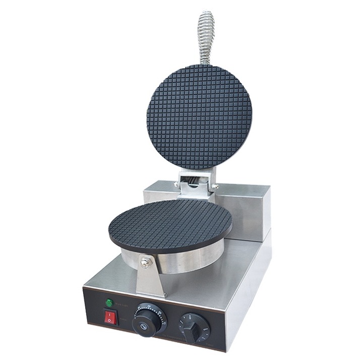 Aparat pentru napolitane/cornete inghetata, FY-1A, Otel inoxidabil, Argintiu