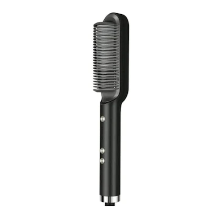 Perie de par Aorlis, 34W, functie de indreptare par, invelis ceramic, neagra, temperatura maxima 200 C