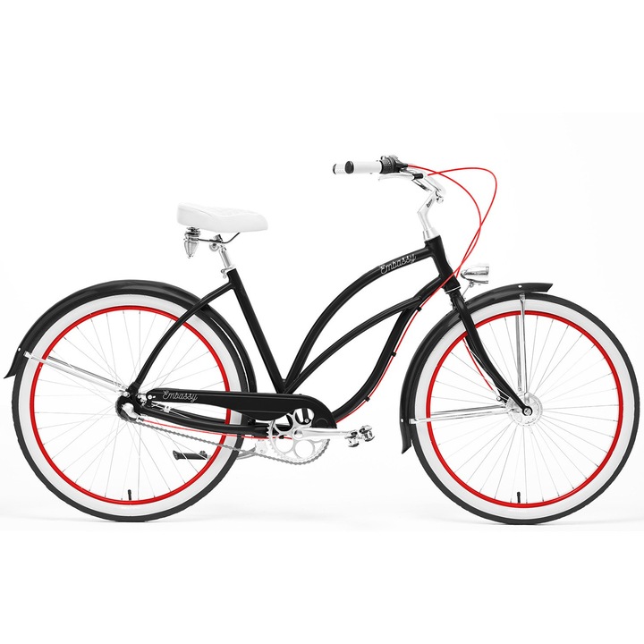 Bicicleta de oras Magic Rocket 7B, Embassy, Aluminiu, 7 viteze, Roti 26", Negru, 15 kg
