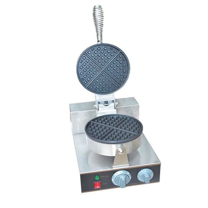 Машина за гофрети, търговска, FY-1, неръждаема стомана/тефлон, сребро